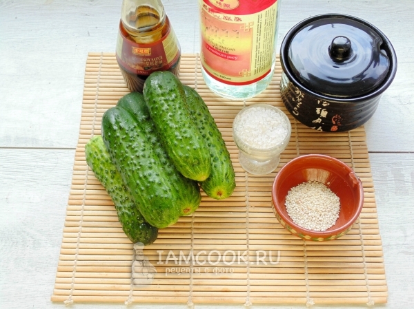 Ингредиенты для cуномоно – японского огуречного салата