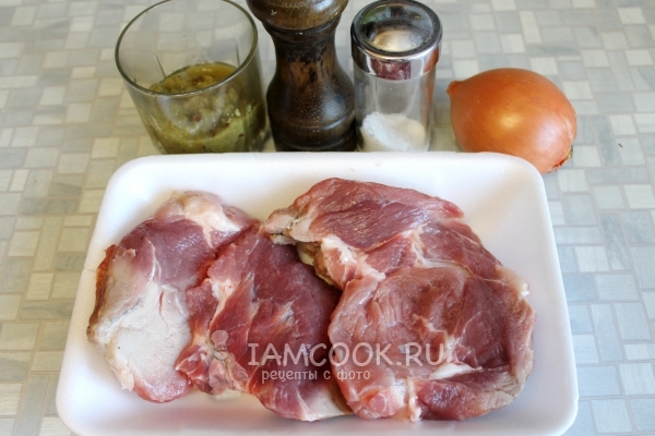 Ингредиенты для свинины, запеченной с крыжовниковым соусом