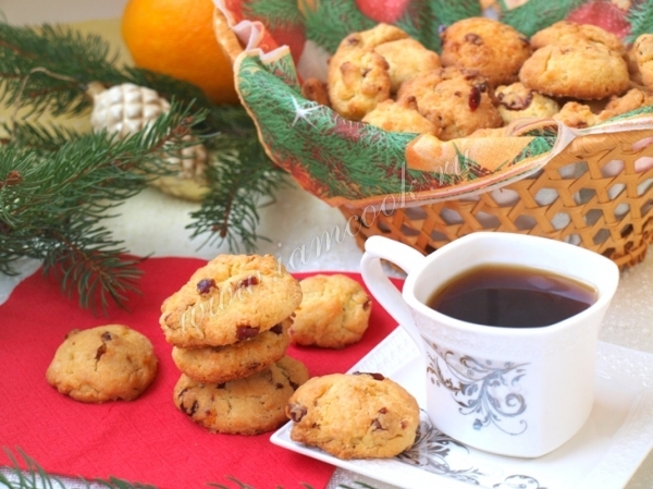 Рецепт рождественского печенья с клюквой