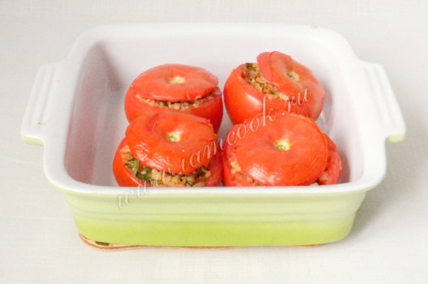 Рецепт помидоров фаршированных мясом и булгуром