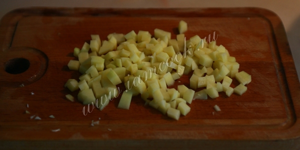 Картофель порезанный кубиком