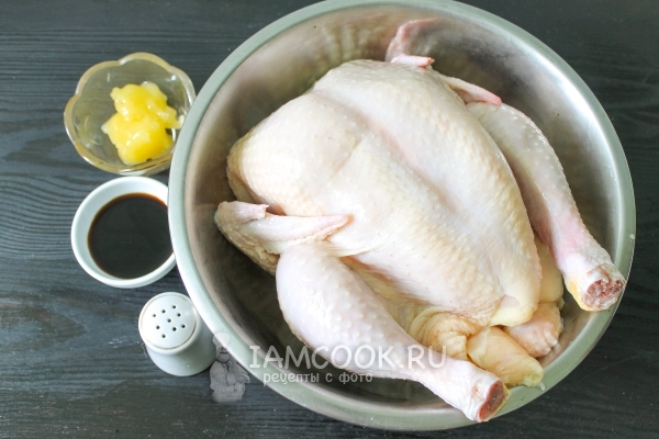 Ингредиенты для курицы, запеченной в соевом соусе в рукаве