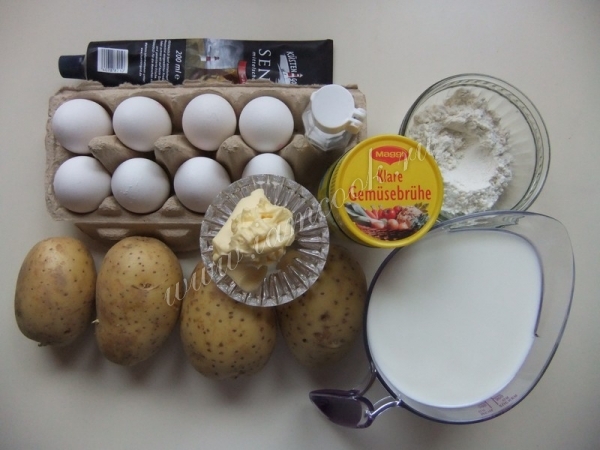 Ингредиенты для яиц в горчичном соусе