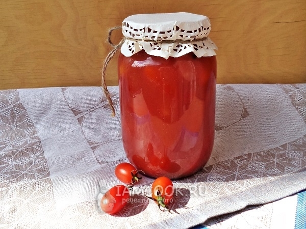 Рецепт приготовления помидоров в томатном соке на зиму