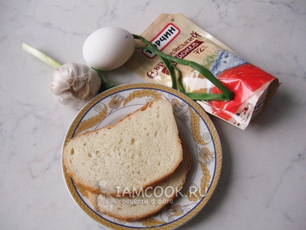 Ингредиенты для тостов с яйцом