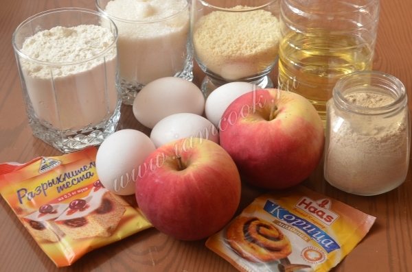 Ингредиенты для яблочных кексов