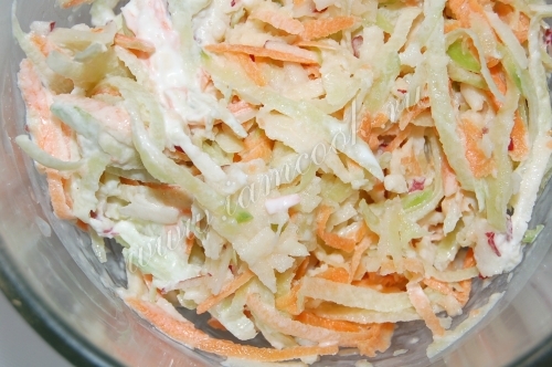 Вкусный салат из редьки