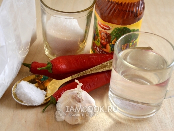 Ингредиенты для китайского сладкого соуса чили