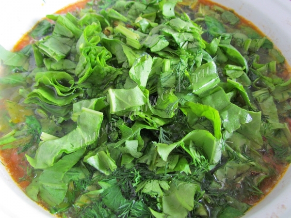 Добавить зелень в суп
