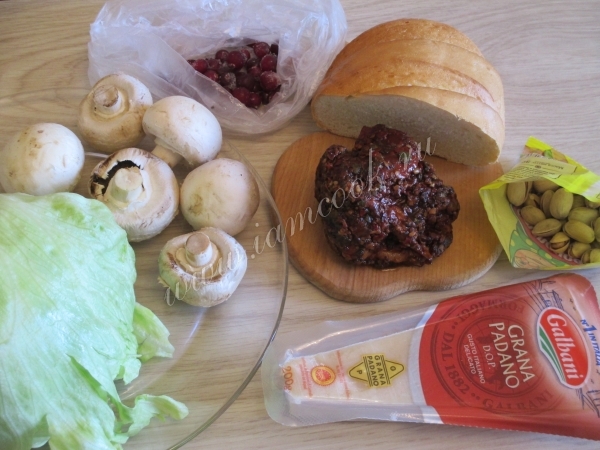 Ингредиенты для мясного салата Римская охота