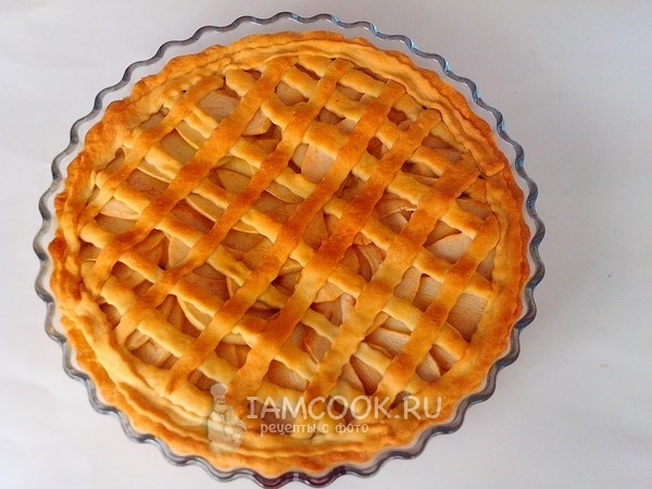 Рецепт яблочного пирога в сметанной заливке
