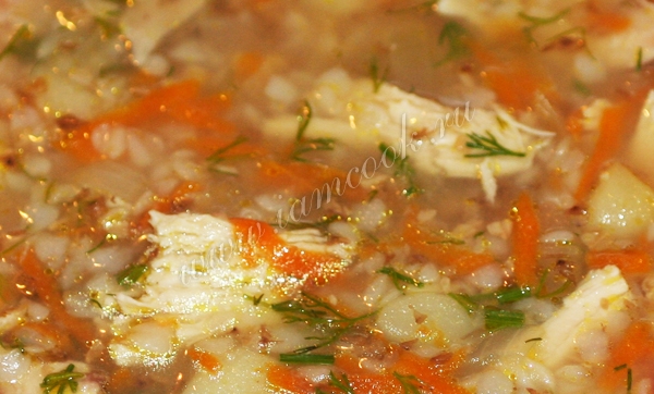 Фотография гречневого супа