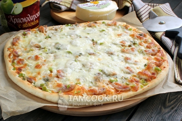 Фото пиццы с сыром сулугуни