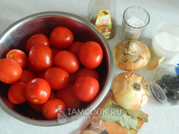 Ингредиенты для помидоров в желе на зиму