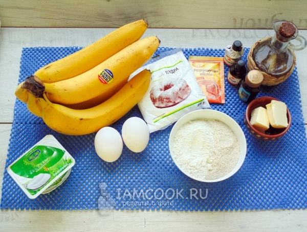 Ингредиенты для бананового торта