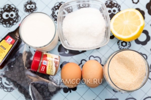 Ингредиенты для кокосового кекса с вяленой черникой