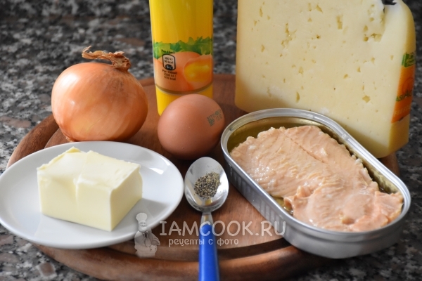 Ингредиенты для салата «Мимоза» с сыром