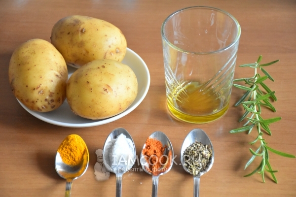 Ингредиенты для картофеля, запеченного в рукаве
