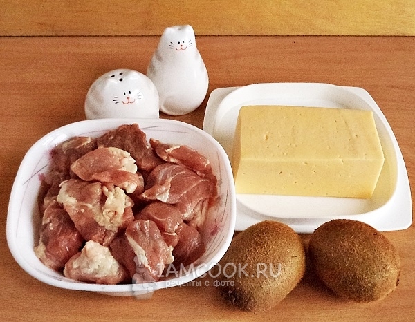 Ингредиенты для свинины с киви в духовке