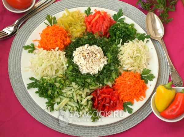Рецепт салата Овощной калейдоскоп