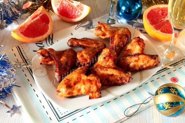 Рецепт куриных крылышек в грейпфрутовом маринаде