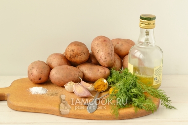Ингредиенты для картофеля по деревенски в духовке