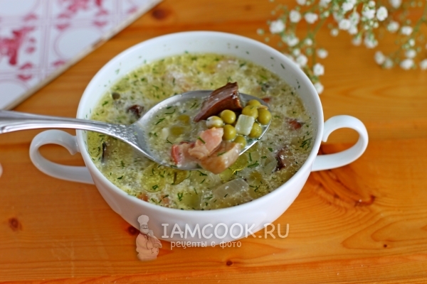 Рецепт польского супа с зеленым горошком