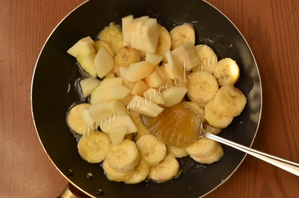 Бананы жареные с медом