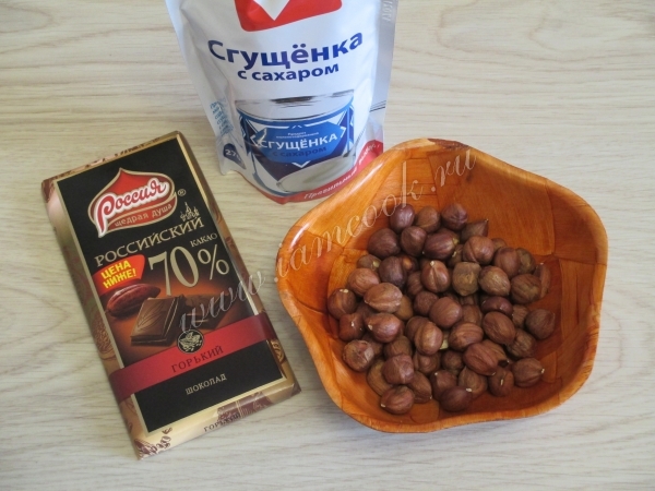 Ингредиенты для шоколадной пасты