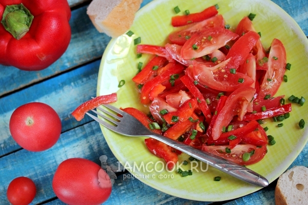 Фото салата из перца и помидоров