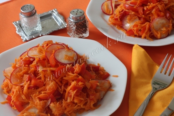Рецепт овощного салата с морковью и паприкой