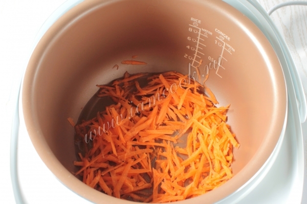 Обжарка моркови в мультиварке