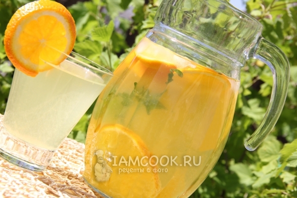 Фото апельсинового напитка с мятой