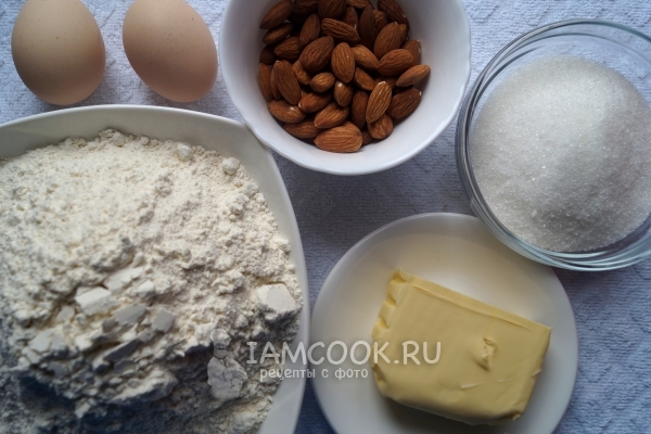 Ингредиенты для имбирного печенья «Мишка с миндалем»