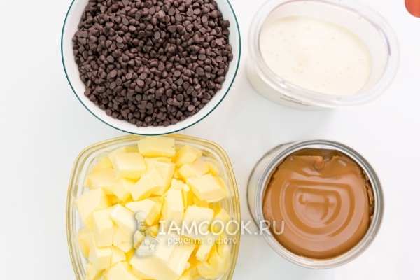 Ингредиенты для шоколадного крема на сливках