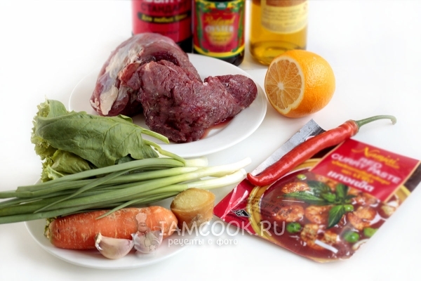 Ингредиенты для говядины по-тайски