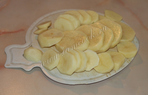 Картофель нарезанный кружками