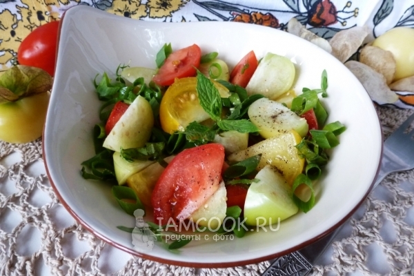 Рецепт салата из физалиса и томатов