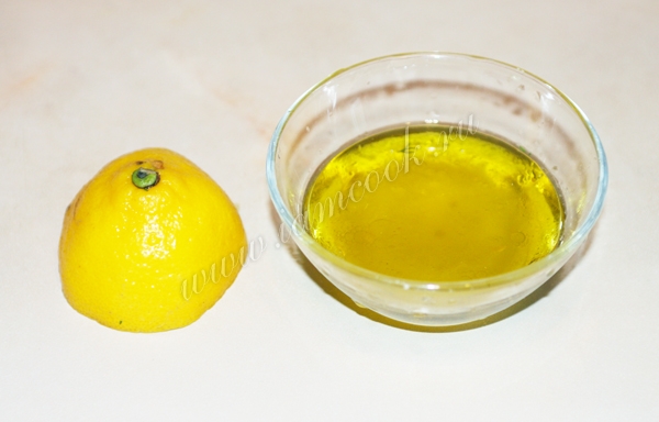 заправка для салата с лимоном и маслом