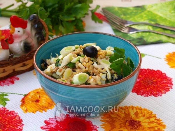 Рецепт салата с тунцом и рисом