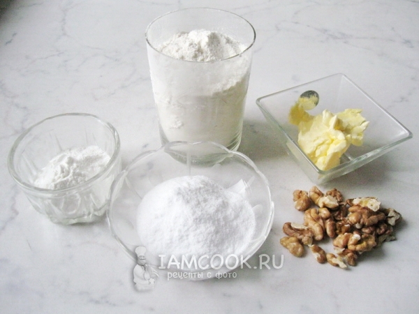 Ингредиенты для орехового печенья