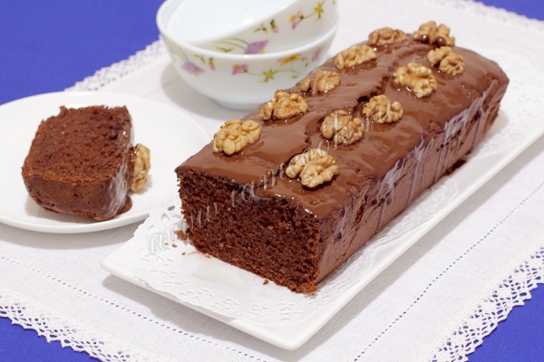 Рецепт шоколадного кекса с грецкими орехами