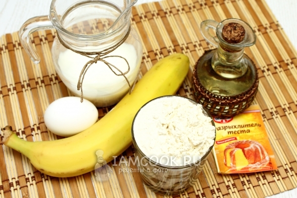 Ингредиенты для банановых оладий