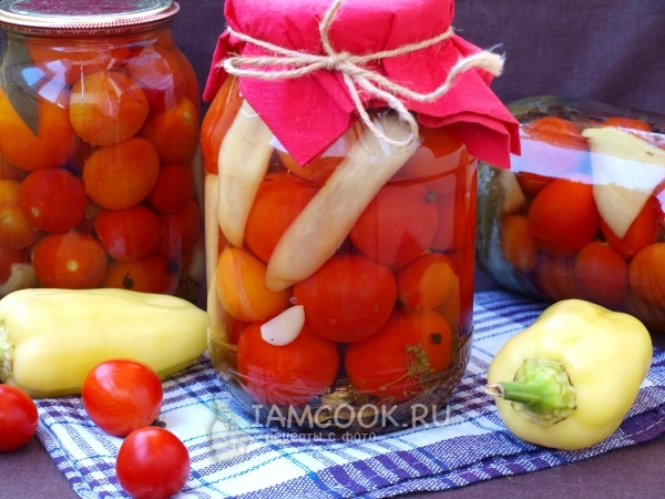 Рецепт помидоров черри маринованных с болгарским перцем