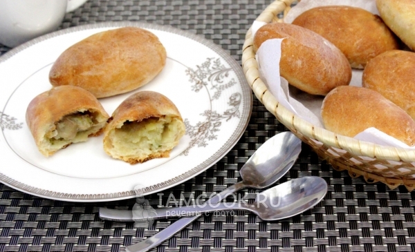 Фото постных пирожков с картошкой и грибами