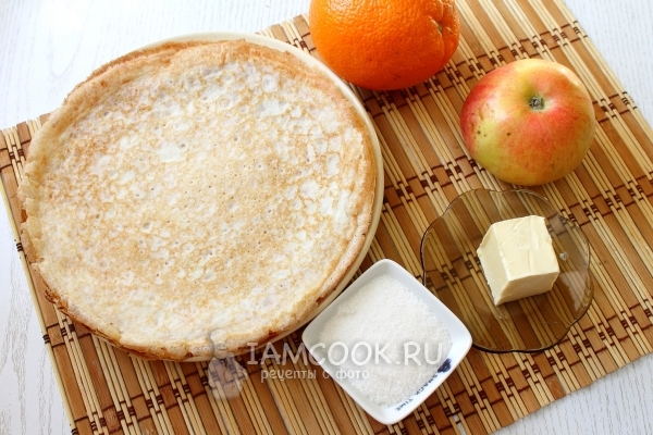 Ингредиенты для блинчиков с апельсиновой начинкой