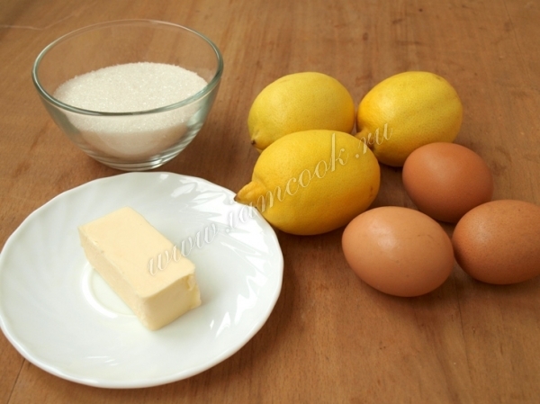 Ингредиенты для лимонного курда