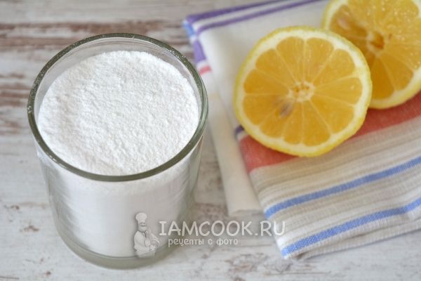 Подготовить сахарную пудру и лимон