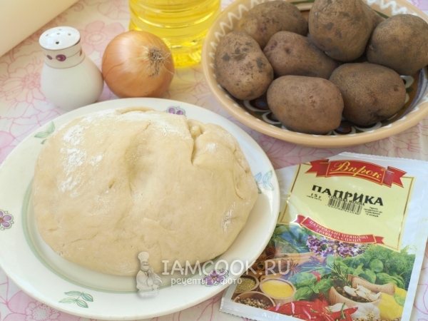 Ингредиенты для пирожков с картошкой в духовке