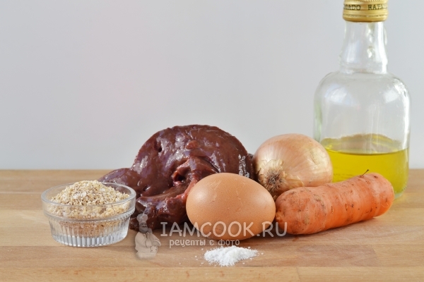 Ингредиенты для печеночных оладий по Дюкану